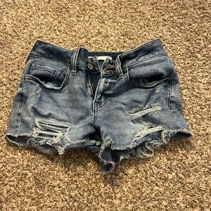 SO Blue Distressed Jean Shorts